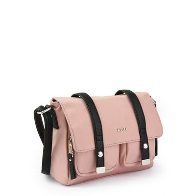 Imagen 2 del producto Cartera bandolera con tapa mediana erzurum rosado