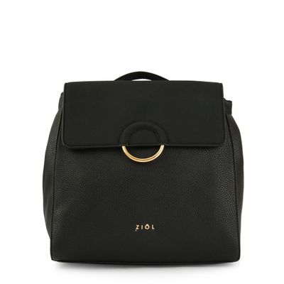 Mochila con tapa mediana sophie negro