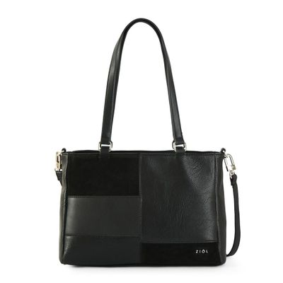 Cartera dos asas tres divisiones grande ellie negro