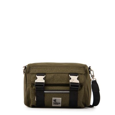 Cartera bandolera college pequeña verde oliva