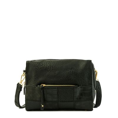 Cartera bandolera mediana cuadrille negro
