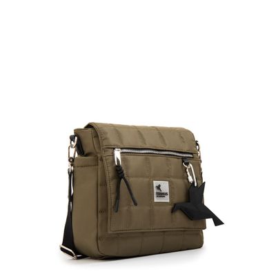 Imagen 2 del producto Cartera Bandolera con tapa mediana belina verde oliva