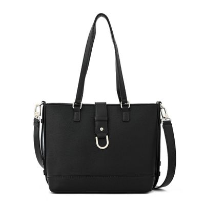 Cartera tote tres divisiones federica negro especial