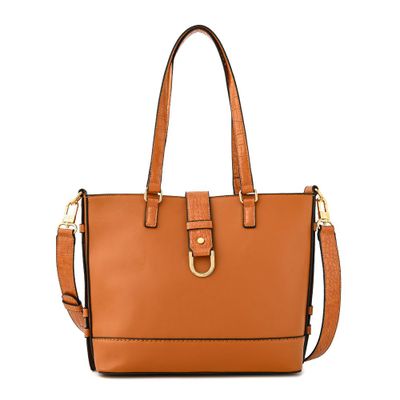 Cartera tote tres divisiones mediana federica camel