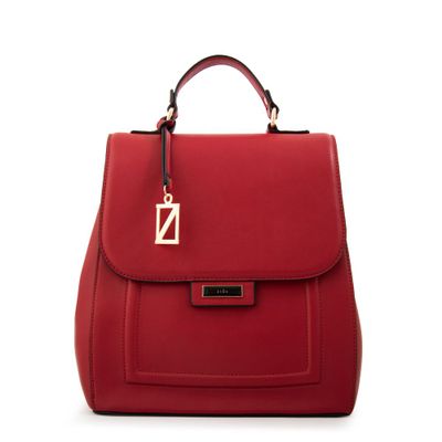 Mochila con tapa carmina mediana rojo