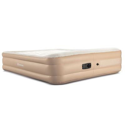 Imagen 2 del producto Colchón Cama Inflable Eléctrico Queen BossCamp 2 plazas Vinilo de alta resistencia Beige
