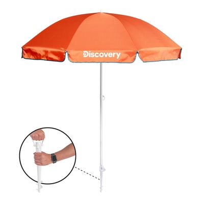 Imagen 2 del producto Quitasol Sombrilla Playa Grande 2,0 m diámetro UV+50 Naranja Discovery