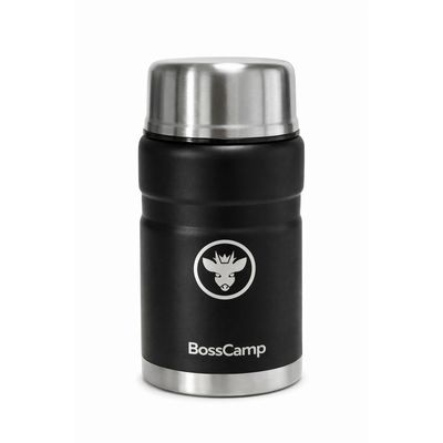 Imagen 1 del producto Termo Comida BossCamp 750 ml Negro Acero Inox Bolso Cuchara