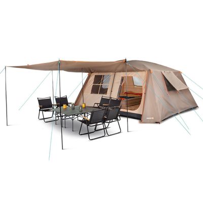 Carpa Camping Quintay 12 Personas Bosscamp 3000 Mm Cubre Techo Largo Toldo Extendido