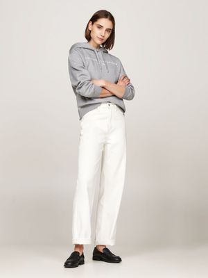 Imagen 2 del producto Polerón Hoodie Con Logo Bordado Gris Tommy Hilfiger