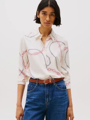 Camisa Soft Regular Fit Beige Tommy Hilfiger