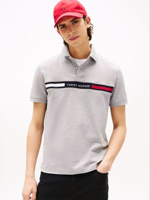 Polo Chest Insert Logo Gris P01 Tommy Hilfiger