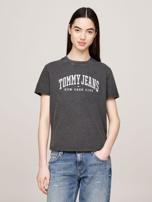 Polera Varsity Con Logo Gris Tommy Hilfiger