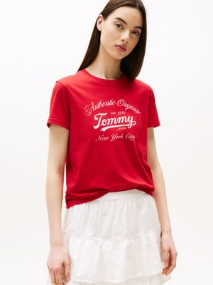 Polera Essential De Corte Regular Rojo XLE Tommy Jeans