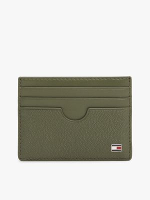 Imagen 1 del producto Tarjetero Flag De Cuero Con Logo Verde Tommy Hilfiger