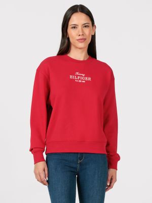 Polerón Con Logo Bordado Rojo Tommy Hilfiger