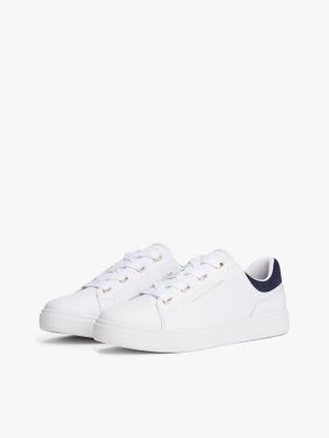 Zapatillas De Cuero Casual Cups Blanco Tommy Hilfiger