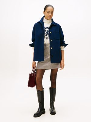 Falda Con Estampado De Cuadros Beige Tommy Hilfiger