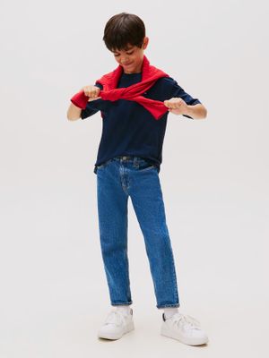 Imagen 2 del producto Polera De Cuello Redondo Bordado Azul Tommy Hilfiger