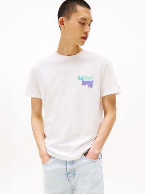 Imagen 1 del producto Polera Stack Con Logo Gráfico Blanco YBL Tommy Jeans