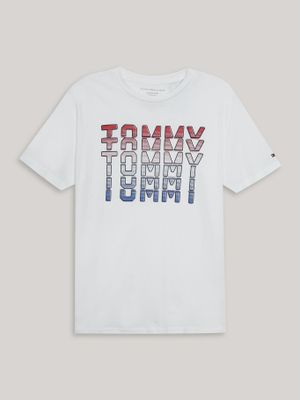 Imagen 1 del producto Polera Niño Flutter Graphic Logo Blanco Tommy Hilfiger