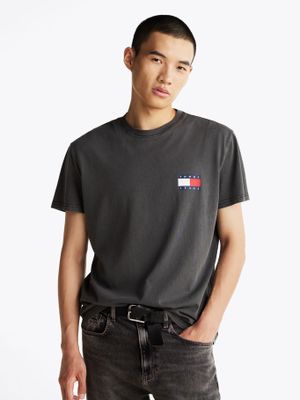 Polera Heritage Flag Logo Negro Tommy Jeans