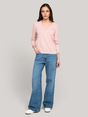 Imagen 2 del producto Sweater Solid V-Neck Rosado Tommy Hilfiger