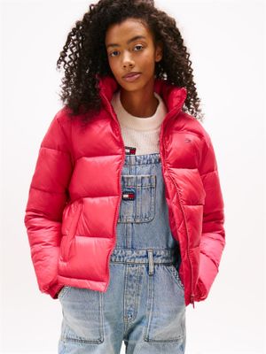 Parka Hooded Acolchada Packable Rosado Tommy Jeans