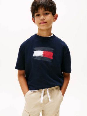 Polera Flag Archive Logo Azul Tommy Hilfiger