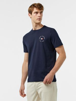 Polera Con Logo Circular Azul Tommy Hilfiger