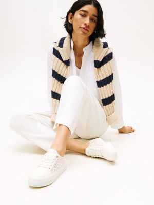 Imagen 2 del producto Zapatilla Con Monogramas Bordados Blanco Tommy Hilfiger