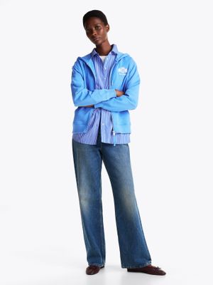 Imagen 2 del producto Polerón Hoodie Logo Varsity Con Cierre Celeste Tommy Hilfiger