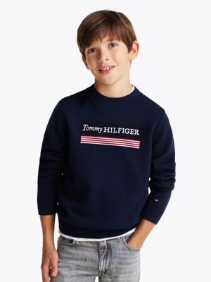 Sweater Con Logo 1985 Collection Azul Tommy Hilfiger