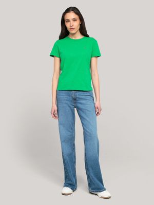 Imagen 2 del producto Polera De Corte Regular Con Logo Verde Tommy Hilfiger