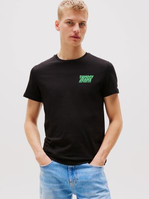 Polera Bubble Logo Slim Fit Negro Tommy Jeans