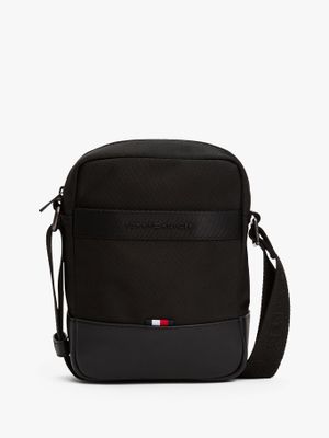 Bolso Reporter  Logo BDS Metálico Negro Tommy Hilfiger