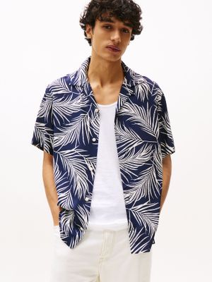 Imagen 1 del producto Camisa Summer Print Con Logo Azul Tommy Hilfiger