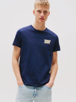Polera Bubble Logo Slim Fit Azul Tommy Jeans
