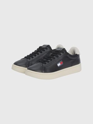 Zapatilla Archive De Cuero Negro Tommy Jeans