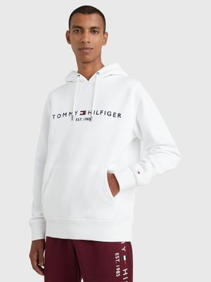 Polerón Hoodie Essential Logo Blanco Tommy Hilfiger