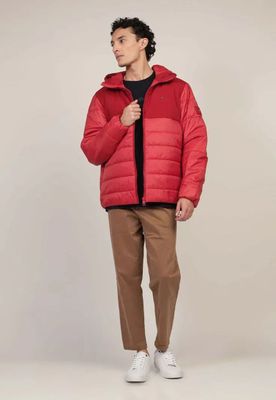 Imagen 2 del producto Parka Mixed Media Solid Rojo Tommy Hilfiger