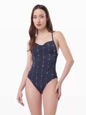 Traje De Baño Essential Azul Tommy Hilfiger