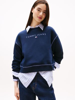 Imagen 1 del producto Polerón Relaxed Fit Con Logo Azul Tommy Jeans