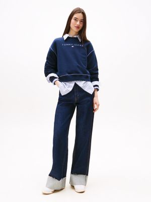 Imagen 2 del producto Polerón Relaxed Fit Con Logo Azul Tommy Jeans