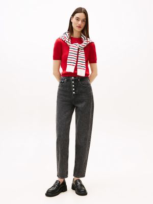 Jeans Mom Tapered Negro Tommy Jeans