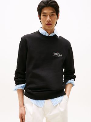 Polerón Stacked Con Logo Negro BDS Tommy Hilfiger