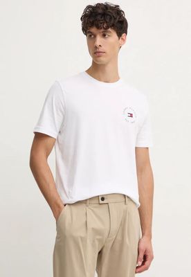 Polera Con Logo Circular Blanco Tommy Hilfiger