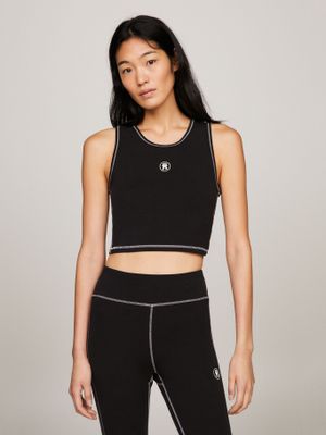 POLERA SPORT CROPPED NEGRO TOMMY HILFIGER