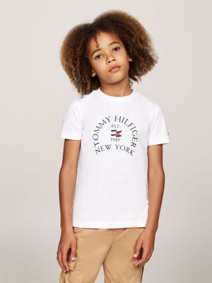 Polera De Niño Con Logo Náutico Blanco Tommy Hilfiger