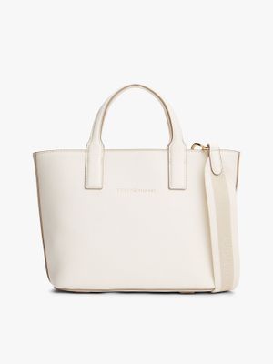 Tote Con Bandolera Textil Blanco Tommy Hilfiger